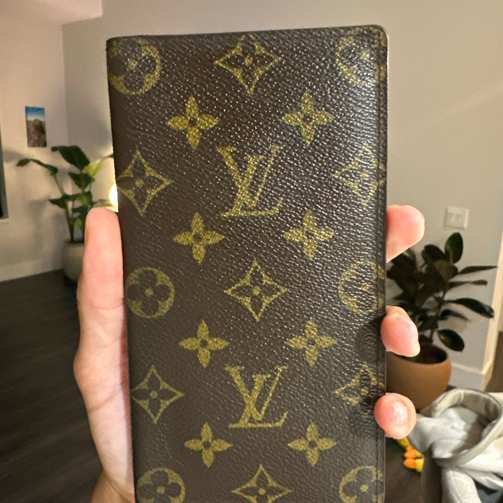 Louis Vuitton Monogram European Checkbook Holder Wallet